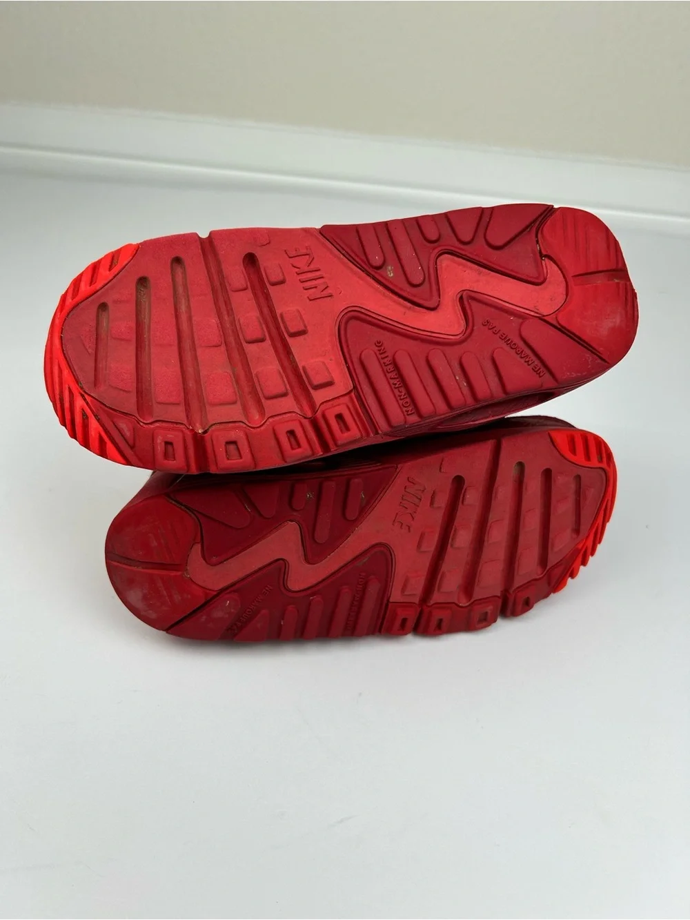 Nike Air Max 90 City Special Chicago Kids 10C Red Leather Sneakers CHI Shoes